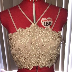 Upscale Laced Cropped Shirt